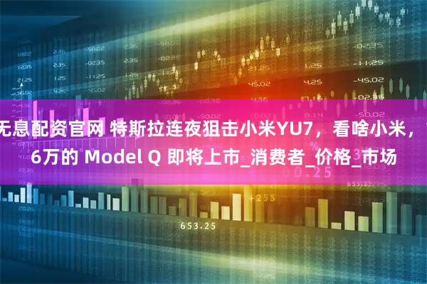 无息配资官网 特斯拉连夜狙击小米YU7，看啥小米，16万的 Model Q 即将上市_消费者_价格_市场